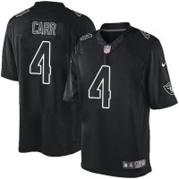 Nike Las Vegas Raiders #4 Derek Carr Black Men's Stitched NFL Impact Limited Jersey