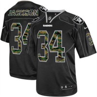 Nike Las Vegas Raiders #34 Bo Jackson Black Men's Stitched NFL Elite Camo Fashion Jersey