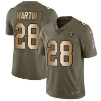 Nike Las Vegas Raiders #28 Doug Martin Olive/Gold Men's Stitched NFL Limited 2017 Salute To Service Jersey