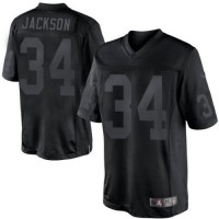 Nike Las Vegas Raiders #34 Bo Jackson Black Men's Stitched NFL Drenched Limited Jersey