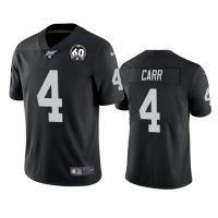 Nike Las Vegas Raiders #4 Derek Carr Black 60th Anniversary Vapor Limited Stitched NFL 100th Season Jersey