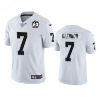 Nike Las Vegas Raiders #7 Mike Glennon White 60th Anniversary Vapor Limited Stitched NFL 100th Season Jersey