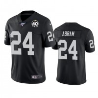 Nike Las Vegas Raiders #24 Johnathan Abram Black 60th Anniversary Vapor Limited Stitched NFL 100th Season Jersey