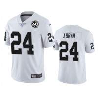 Nike Las Vegas Raiders #24 Johnathan Abram White 60th Anniversary Vapor Limited Stitched NFL 100th Season Jersey