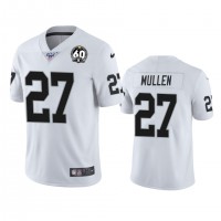 Nike Las Vegas Raiders #27 Trayvon Mullen White 60th Anniversary Vapor Limited Stitched NFL 100th Season Jersey