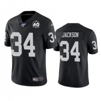 Nike Las Vegas Raiders #34 Bo Jackson Black 60th Anniversary Vapor Limited Stitched NFL 100th Season Jersey