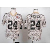 Nike Las Vegas Raiders #24 Charles Woodson Camo Men's Stitched NFL Elite USMC Jersey