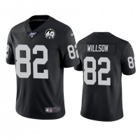 Nike Las Vegas Raiders #82 Luke Willson Black 60th Anniversary Vapor Limited Stitched NFL 100th Season Jersey