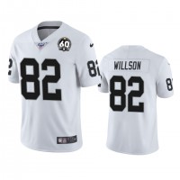 Nike Las Vegas Raiders #82 Luke Willson White 60th Anniversary Vapor Limited Stitched NFL 100th Season Jersey