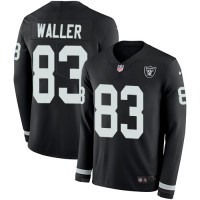 Nike Las Vegas Raiders #83 Darren Waller Black Team Color Men's Stitched NFL Limited Therma Long Sleeve Jersey
