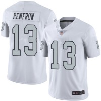 Nike Las Vegas Raiders #13 Hunter Renfrow White Men's Stitched NFL Limited Rush Jersey