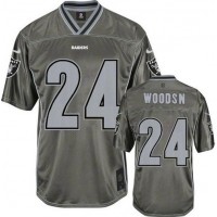 Nike Las Vegas Raiders #24 Charles Woodson Grey Men's Stitched NFL Elite Vapor Jersey