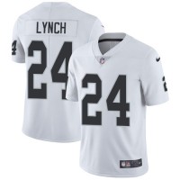 Nike Las Vegas Raiders #24 Marshawn Lynch White Men's Stitched NFL Vapor Untouchable Limited Jersey