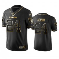 Las Vegas Raiders #24 Johnathan Abram Men's Stitched NFL Vapor Untouchable Limited Black Golden Jersey