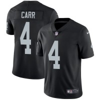 Nike Las Vegas Raiders #4 Derek Carr Black Team Color Men's Stitched NFL Vapor Untouchable Limited Jersey