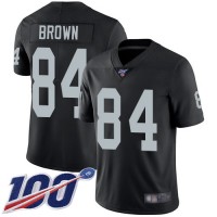 Nike Las Vegas Raiders #84 Antonio Brown Black Team Color Men's Stitched NFL 100th Season Vapor Limited Jersey