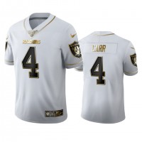 Las Vegas Las Vegas Raiders #4 Derek Carr Men's Nike White Golden Edition Vapor Limited NFL 100 Jersey