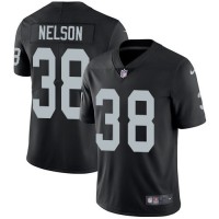 Nike Las Vegas Raiders #38 Nick Nelson Black Team Color Men's Stitched NFL Vapor Untouchable Limited Jersey