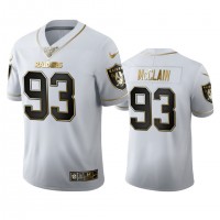 Las Vegas Las Vegas Raiders #93 Terrell Mcclain Men's Nike White Golden Edition Vapor Limited NFL 100 Jersey