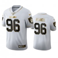 Las Vegas Las Vegas Raiders #96 Clelin Ferrell Men's Nike White Golden Edition Vapor Limited NFL 100 Jersey