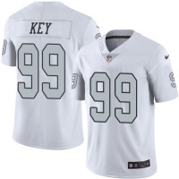 Nike Las Vegas Raiders #99 Arden Key White Men's Stitched NFL Limited Rush Jersey
