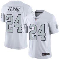 Nike Las Vegas Raiders #24 Johnathan Abram White Men's Stitched NFL Limited Rush Jersey
