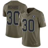 Nike Las Vegas Raiders #30 Jalen Richard Olive Men's Stitched NFL Limited 2017 Salute To Service Jersey