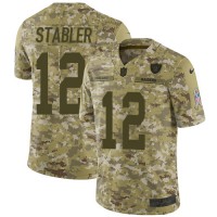Nike Las Vegas Raiders #12 Kenny Stabler Camo Men's Stitched NFL Limited 2018 Salute To Service Jersey