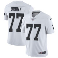 Nike Las Vegas Raiders #77 Trent Brown White Men's Stitched NFL Vapor Untouchable Limited Jersey