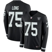 Nike Las Vegas Raiders #75 Howie Long Black Team Color Men's Stitched NFL Limited Therma Long Sleeve Jersey