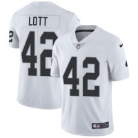 Nike Las Vegas Raiders #42 Ronnie Lott White Men's Stitched NFL Vapor Untouchable Limited Jersey
