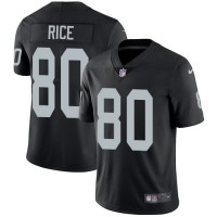 Nike Las Vegas Raiders #80 Jerry Rice Black Team Color Men's Stitched NFL Vapor Untouchable Limited Jersey