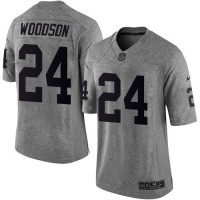 Nike Las Vegas Raiders #24 Charles Woodson Gray Men's Stitched NFL Limited Gridiron Gray Jersey