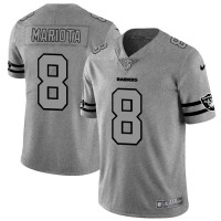 Las Vegas Las Vegas Raiders #8 Marcus Mariota Men's Nike Gray Gridiron II Vapor Untouchable Limited NFL Jersey