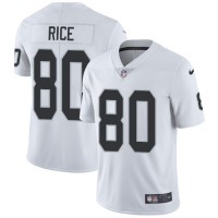 Nike Las Vegas Raiders #80 Jerry Rice White Men's Stitched NFL Vapor Untouchable Limited Jersey