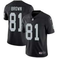 Nike Las Vegas Raiders #81 Tim Brown Black Team Color Men's Stitched NFL Vapor Untouchable Limited Jersey