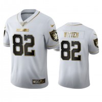 Las Vegas Las Vegas Raiders #82 Jason Witten Men's Nike White Golden Edition Vapor Limited NFL 100 Jersey