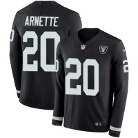 Nike Las Vegas Raiders #20 Damon Arnette Black Team Color Men's Stitched NFL Limited Therma Long Sleeve Jersey