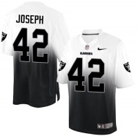 Nike Las Vegas Raiders #42 Karl Joseph White/Black Men's Stitched NFL Elite Fadeaway Fashion Jersey