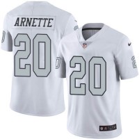 Nike Las Vegas Raiders #20 Damon Arnette White Men's Stitched NFL Limited Rush Jersey