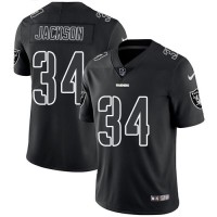 Nike Las Vegas Raiders #34 Bo Jackson Black Men's Stitched NFL Limited Rush Impact Jersey