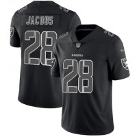 Nike Las Vegas Raiders #28 Josh Jacobs Black Men's Stitched NFL Limited Rush Impact Jersey