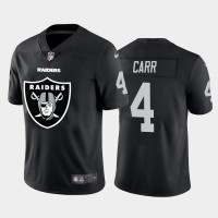 Las Vegas Las Vegas Raiders #4 Derek Carr Black Men's Nike Big Team Logo Vapor Limited NFL Jersey