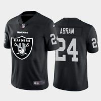 Las Vegas Las Vegas Raiders #24 Johnathan Abram Black Men's Nike Big Team Logo Vapor Limited NFL Jersey