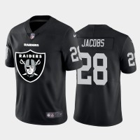 Las Vegas Las Vegas Raiders #28 Josh Jacobs Black Men's Nike Big Team Logo Vapor Limited NFL Jersey