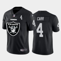 Las Vegas Las Vegas Raiders #4 Derek Carr Black Men's Nike Big Team Logo Player Vapor Limited NFL Jersey