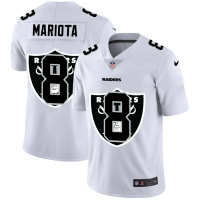 Las Vegas Las Vegas Raiders #8 Marcus Mariota White Men's Nike Team Logo Dual Overlap Limited NFL Jersey