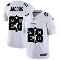 Las Vegas Las Vegas Raiders #28 Josh Jacobs White Men's Nike Team Logo Dual Overlap Limited NFL Jersey