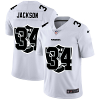 Las Vegas Las Vegas Raiders #34 Bo Jackson White Men's Nike Team Logo Dual Overlap Limited NFL Jersey
