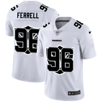 Las Vegas Las Vegas Raiders #96 Clelin Ferrell White Men's Nike Team Logo Dual Overlap Limited NFL Jersey